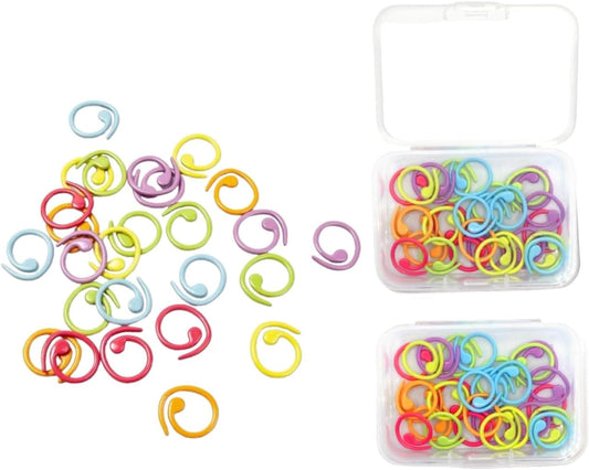 Hilsayum Multicolor Stitch Markers Knitting Stitch Rings Mini Size Crochet Markers Knitting Tool for Sewing Weaving