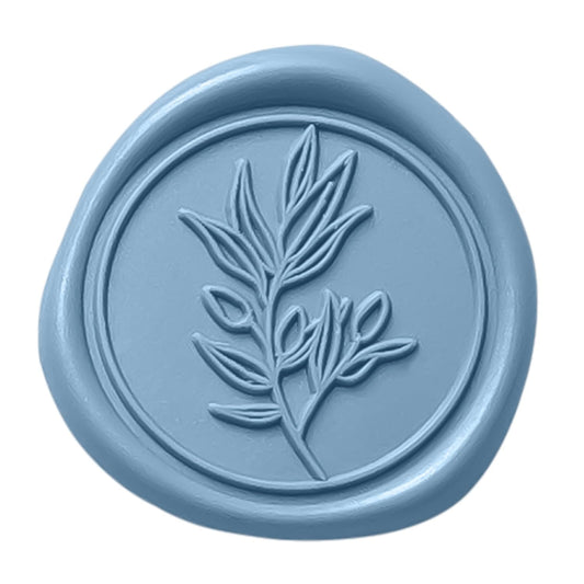 PONATIA Dusty Blue Wax Seal Stickers - 50 Pcs Self- Adhesive Wedding Invitation Seal Stickers, Perfect for Invitation Cards, Envelopes Christmas Cards, Gift Wrapping, Party Menu Decor