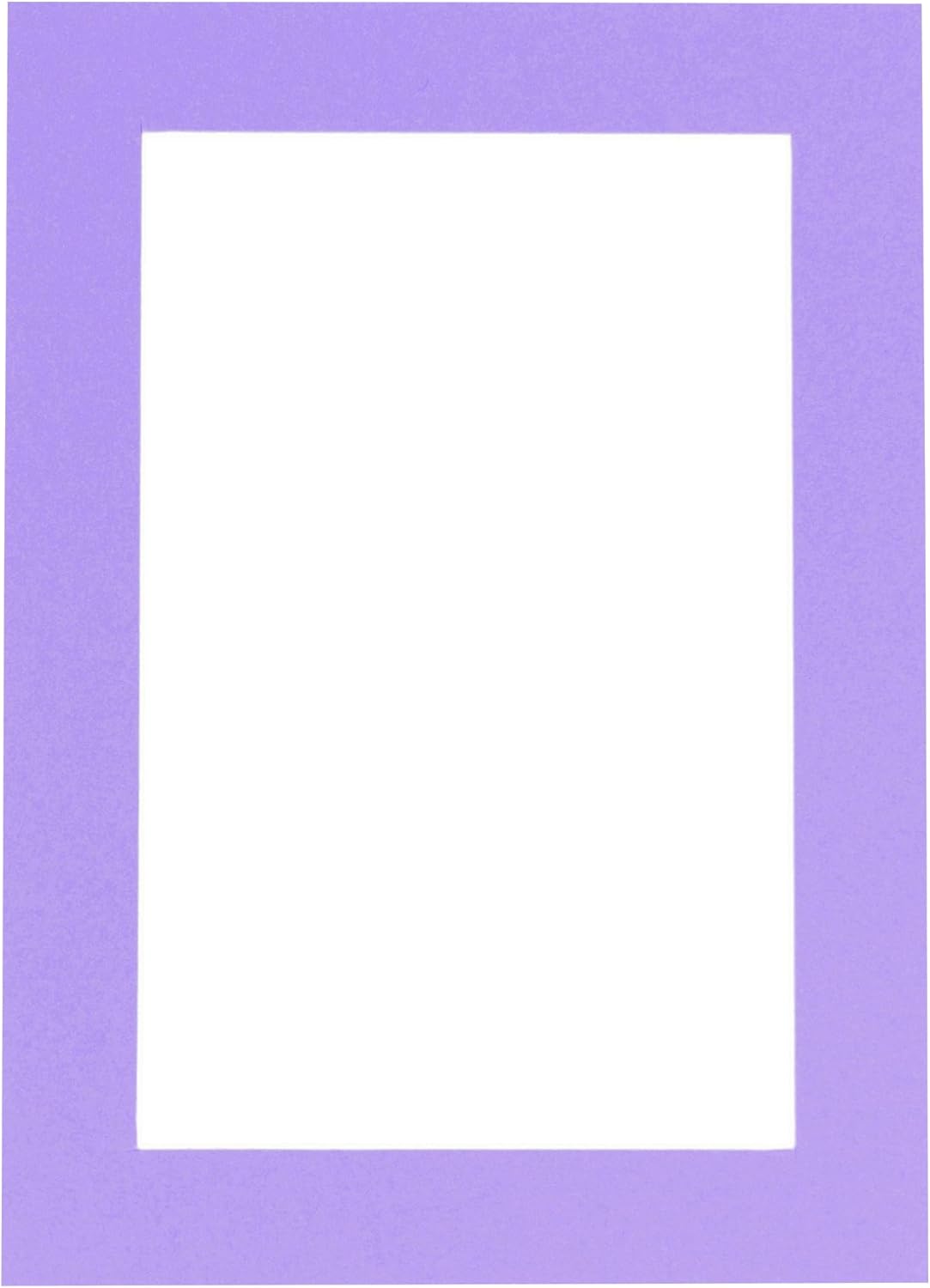 8.5x11 Mat Bevel Cut for 7x9 Photos - Acid Free Light Purple Precut Matboard With Backing Board and Crystal Clear, Self Seal Photo Mat Bag - For Pictures, Photos, Framing - 4-ply Thickness