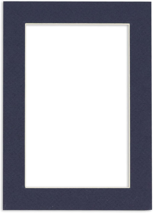 5.5x8.5 Mat for 8.5x11 Frame - Precut Mat Board Acid-Free Show Kit with Backing Board, and Clear Bags Navy 5.5x8.5 Photo Matte Made to Fit a 8.5x11 Picture Frame Matboard for Framing, Pack of 1 Mat