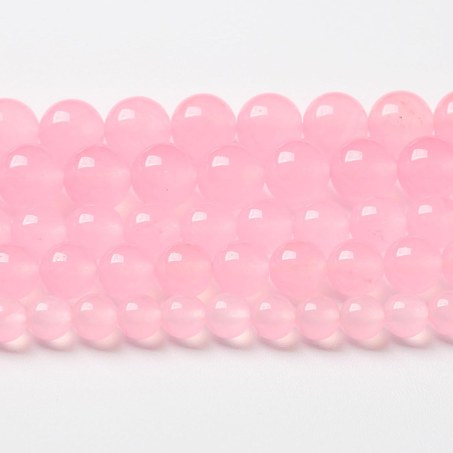 6mm 60pcs Natural Light Pink Chalcedony Stone Beads for Jewelry Making Energy Healing Power Stone DIY Bracelet Necklace Accessories 15" (6mm, Light Pink Chalcedony)