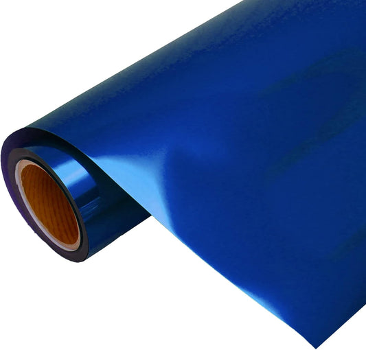 3 Yard x 20" Wide Roll Threadart Metallic Foil Royal Blue Heat Transfer Vinyl Film | Compatible with Venture Explore and Maker, Silhouette Cameo, & Large Format Cutters