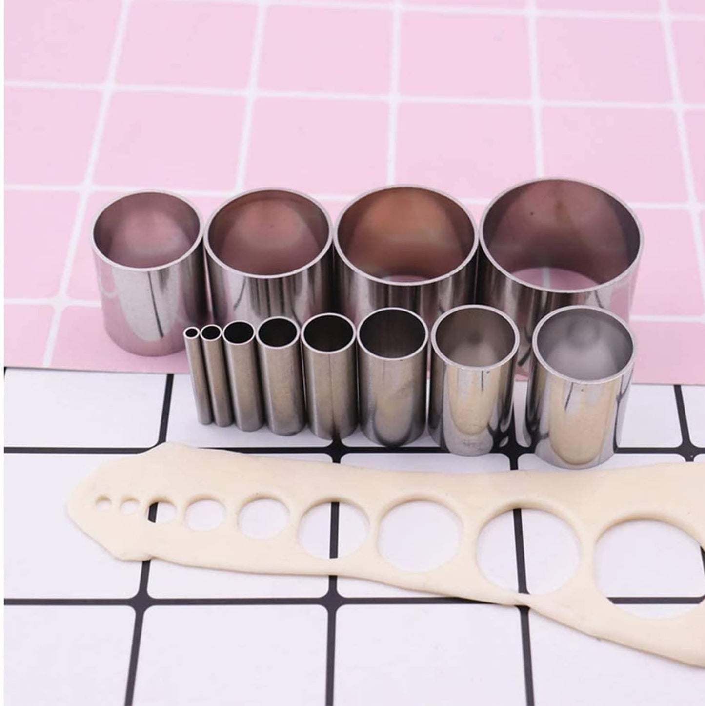 Yayatty Polymer Clay Tools, Acrylic Clay Roller, Acrylic Sheet, Rotary Cutting Mat, Round Polymer Clay Cutters with Clay Slicer Blade for Pottery and Sculpture (43 PCS)