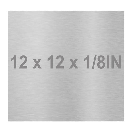 6061 T651 Aluminum Sheet Metal 12 x 12 x 1/8 (0.125”) Inch Flat Plain Aluminum Plate Covered with Protective Film, Heat Treatable Rectangle 3MM Aluminum Metal Plate for Industrial