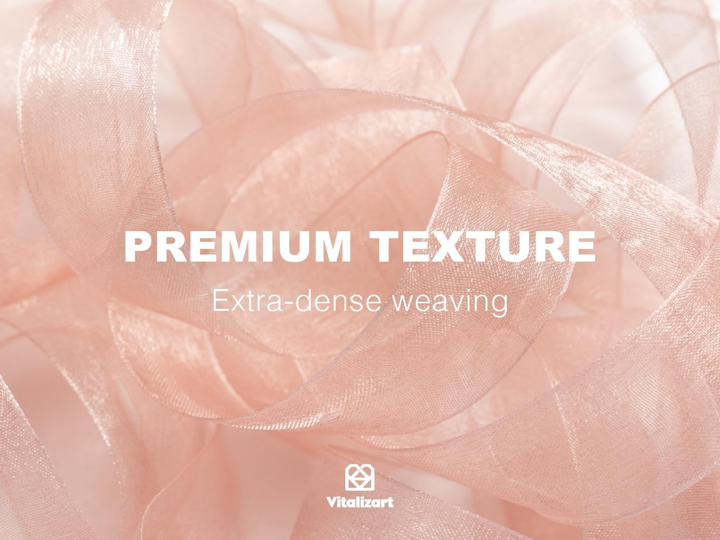 Vitalizart Rose Gold Ribbon Organza Sheer Ribbon 1 inch x 30Yd Handmade Fabric Light Pink Ribbons for Gift Wrapping Christmas Tree Crafts Bows Wedding Invitations Wreaths Wrap