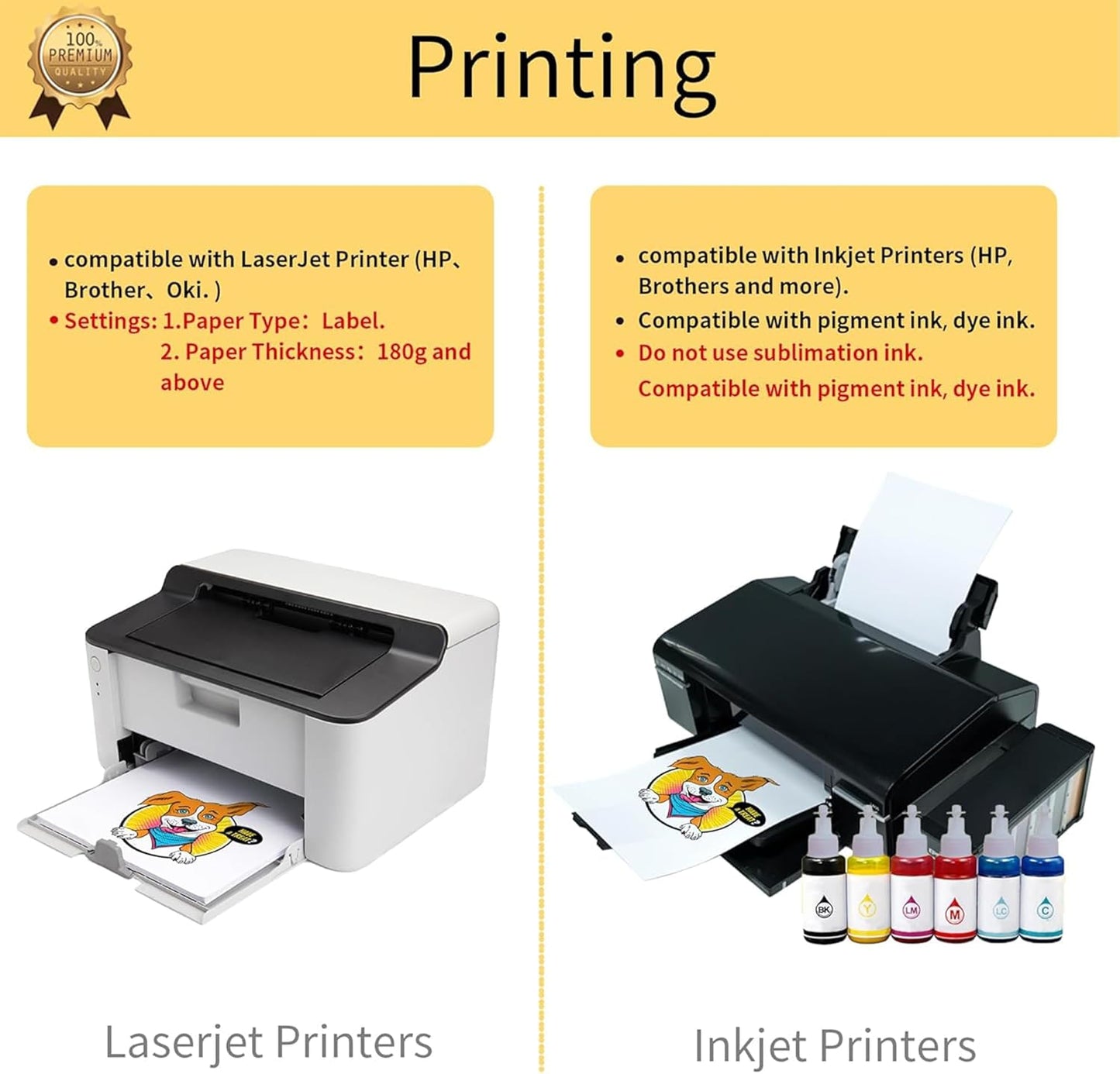 TransOurDream Iron on Heat Transfer Paper for Dark and Light T Shirts (10+10 Sheets, 8.5x11, Mix Pack) Printable HTV Heat Transfers Vinyl for Laserjet & Inkjet Printers (D3L3)