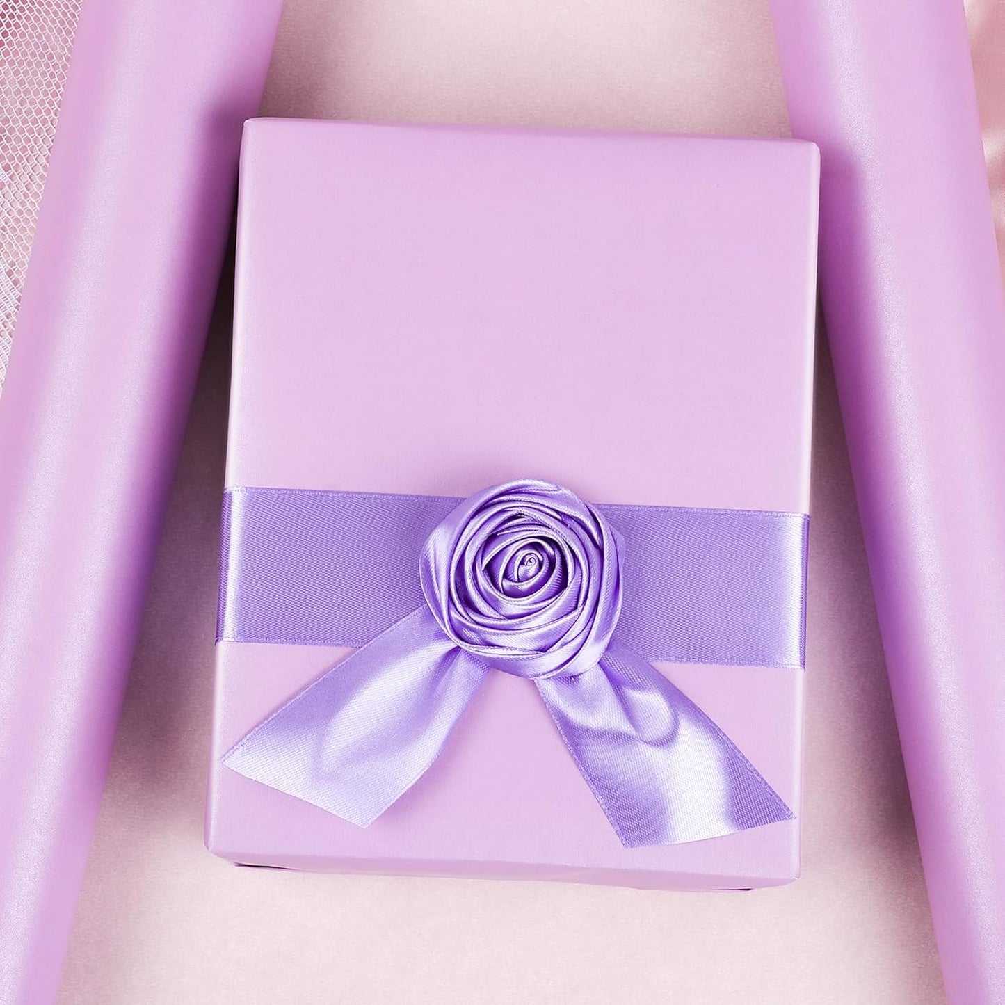 NESCCI Light Purple Matte Wrapping Paper,Solid Color Pearly-Lustre Paper,Gift Wrapping Paper,Perfect for Wedding,Valentine's Day,Birthday, Christmas,Baby Shower,DIY Bouquet (17 Inches X 32.8 Feet)