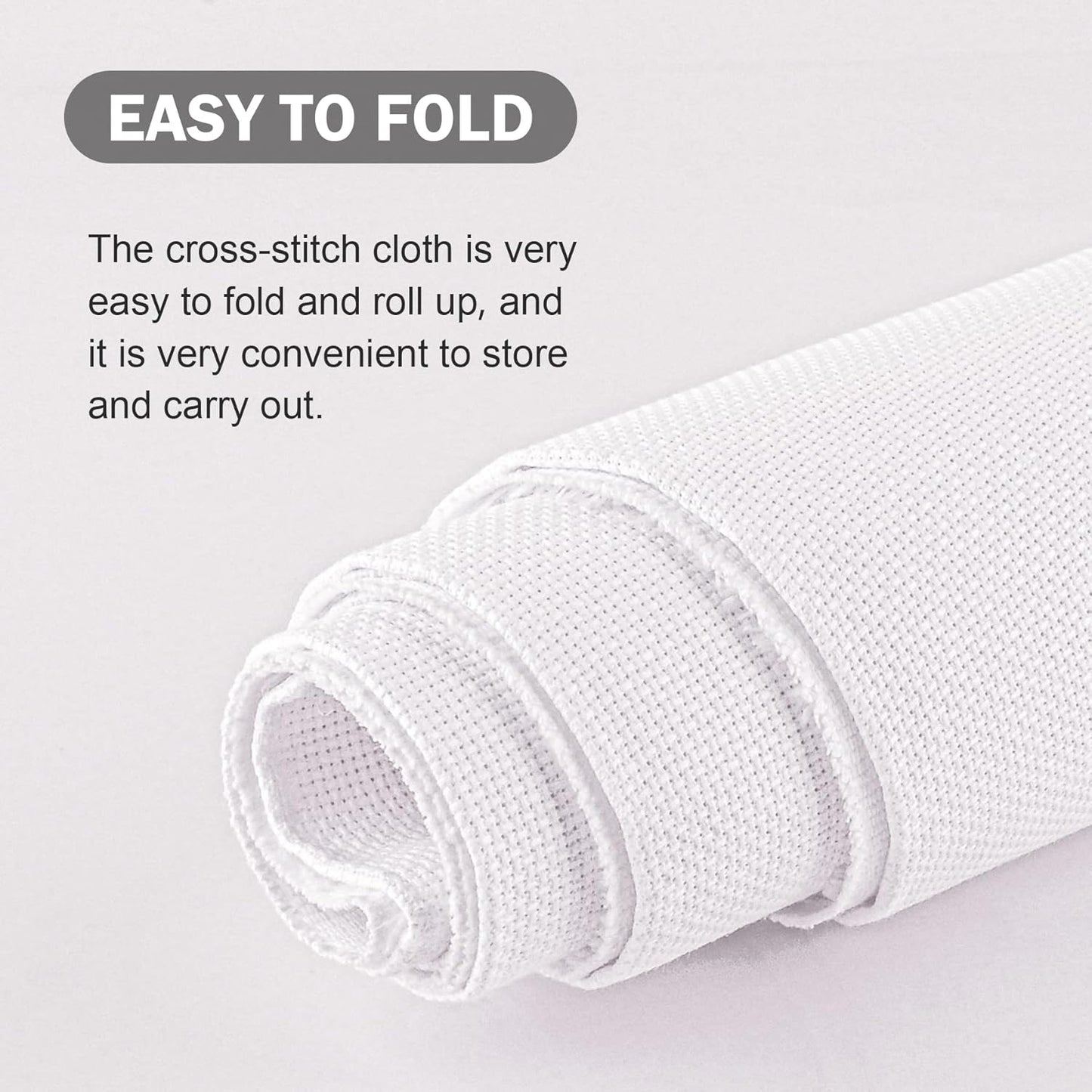 Cross Stitch Aida Fabric 18 Count, 59 by 39 Inch Large Size, Classic Reserve Cross Stitch Aida Cloth for Home DIY Embroidery Decoration