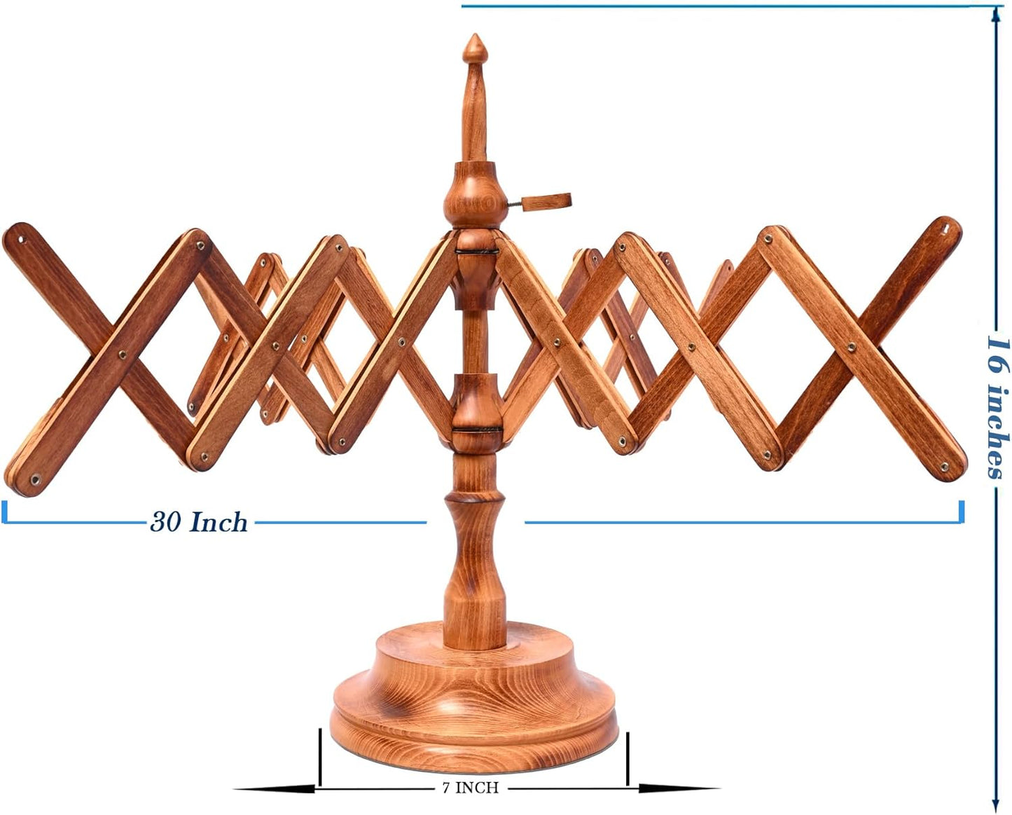 Wooden Table Top Yarn Swift, Antique Beechwood Crocheting & Knitting Craft Accessory for Yarn Winding, Handcrafted Beechwood Swift for Knitters & Crafters