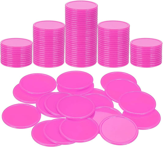 uxcell Plastic Poker Chips, Learning Counters Counting Counters Disk Marker Opaque Game Token for Game Play Math Counting