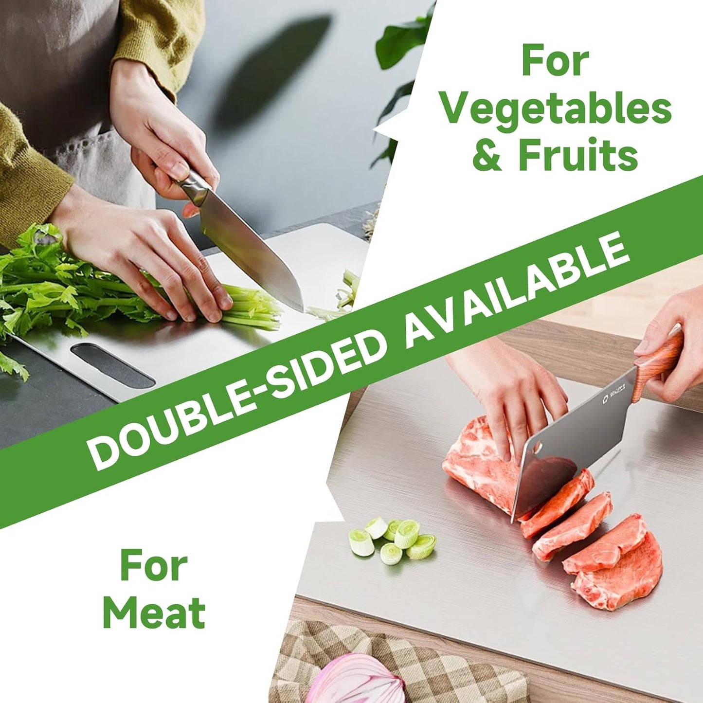 Titanium Cutting Board - 2025 New Upgrade 100% Pure Titanium Cutting Boards for Kitchen Double Sided Non Toxic Cutting Board,Hygiene Durable Dishwasher Safe Chopping Board(L:15.35IN*11.02IN)