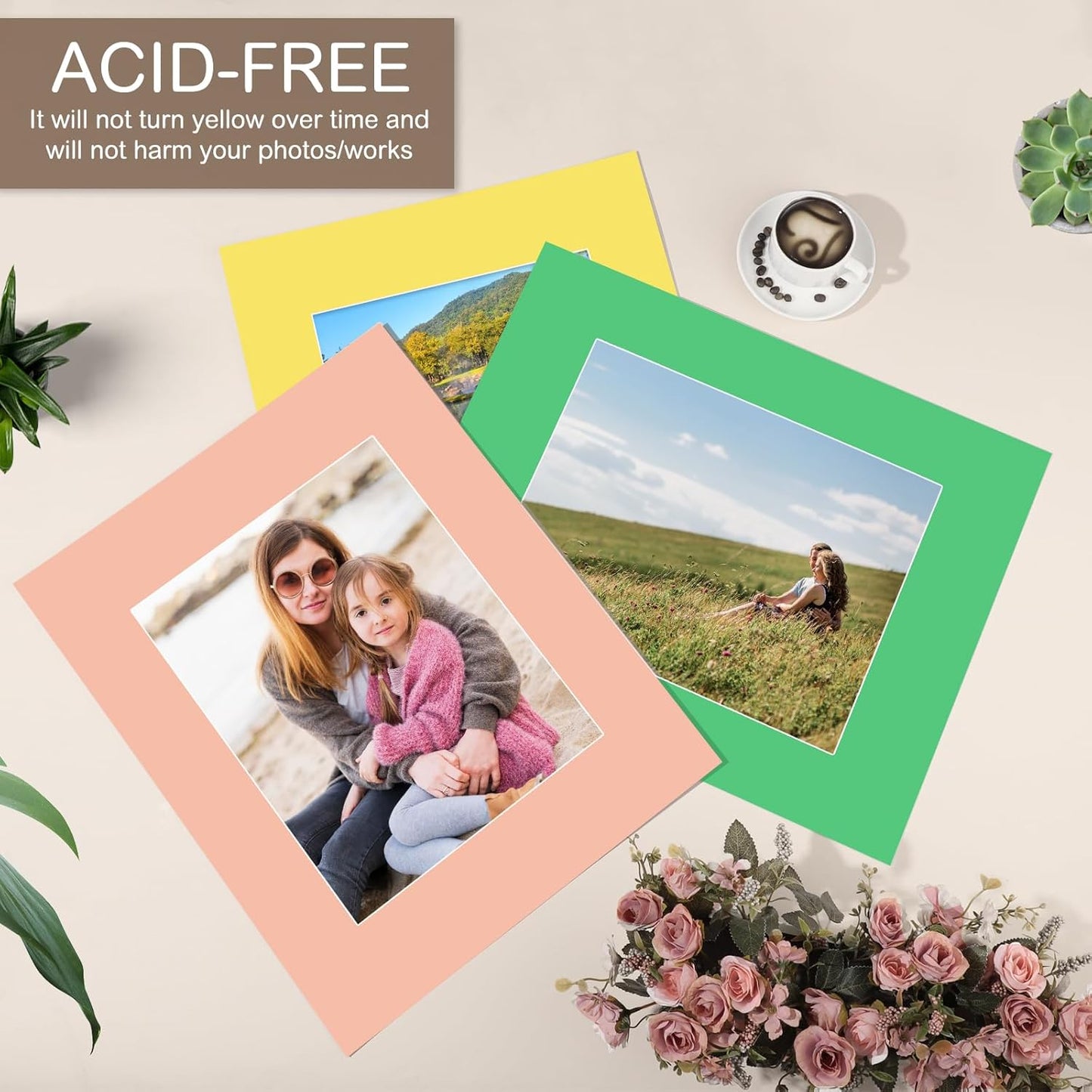 15 Pack 20x16 Picture Mats, Mixed Colors Frame Mattes for 11x14 Pictures Photo Frame Mat Core Bevel Cut Mat Board Show Kit for Photos, Prints, Artworks