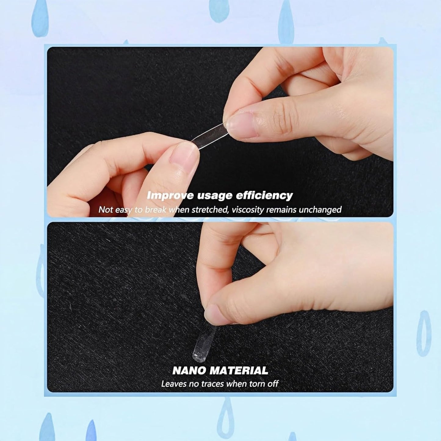 500 Pcs Clear Gel Glue Dots, Double Sided Removable Adhesive Dots, Sticky Tack Mounting Putty for Balloons, Crafts, Photos, Home Decor, DIY Party Decorations