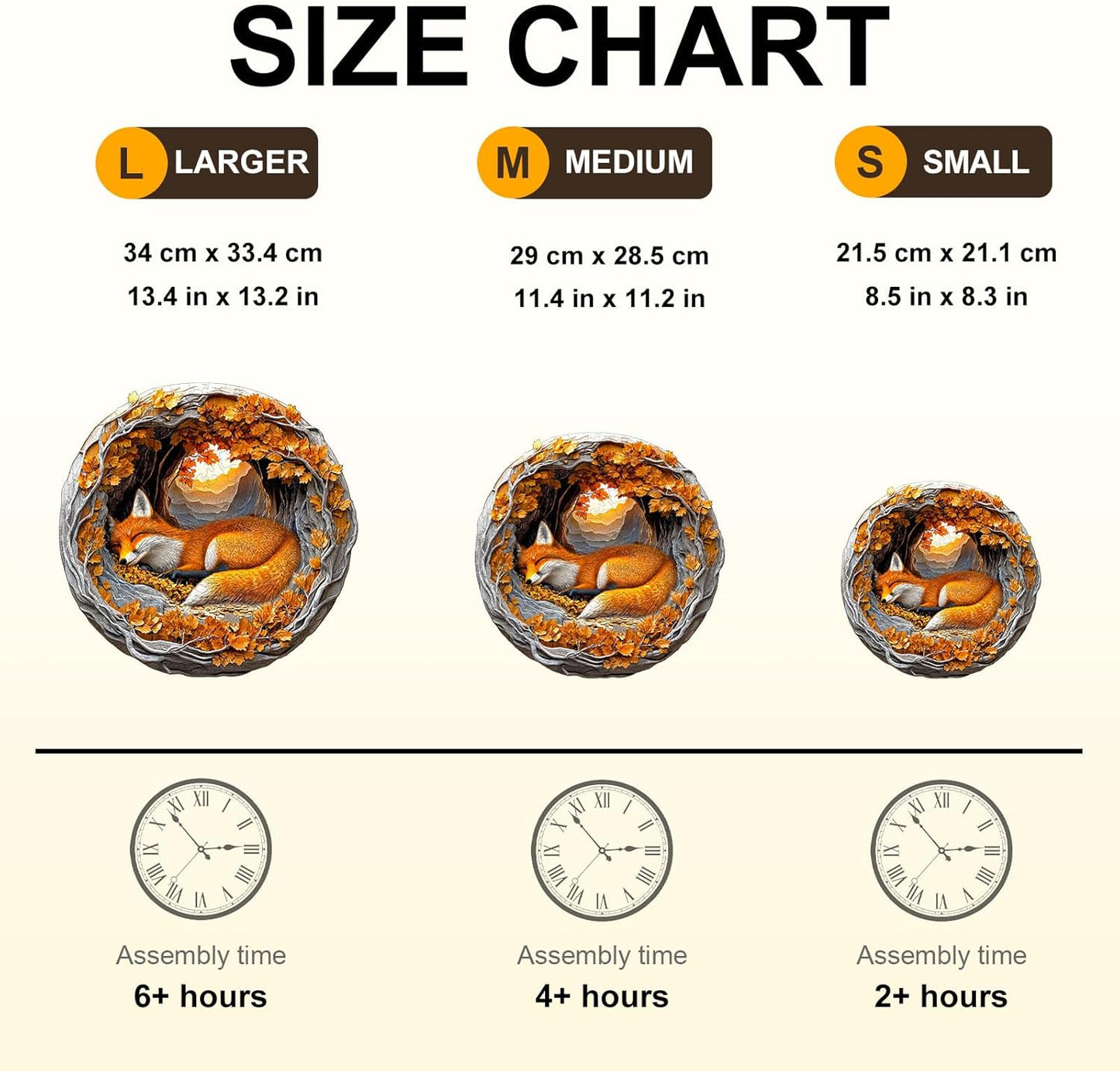 WOODBESTS Wooden Puzzles for Adults, 3D Fox Wood Puzzles Adult(100 Pieces, S, 8.5 * 8.3in), Unique Shape Wooden Animal Jigsaw Puzzles, Birthday Gifts for Adults Family Game