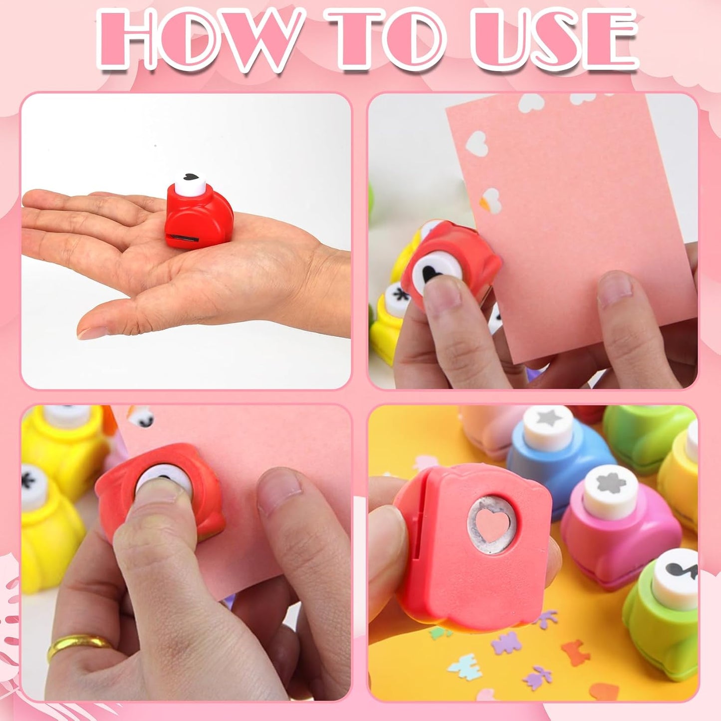 Paper Punches, Punch Craft Set Punches, Hole Punch Shapes Scrapbooking Supplies for Kindergarten Teacher Office Supplies and DIY Arts (Classic Mini 20pcs)