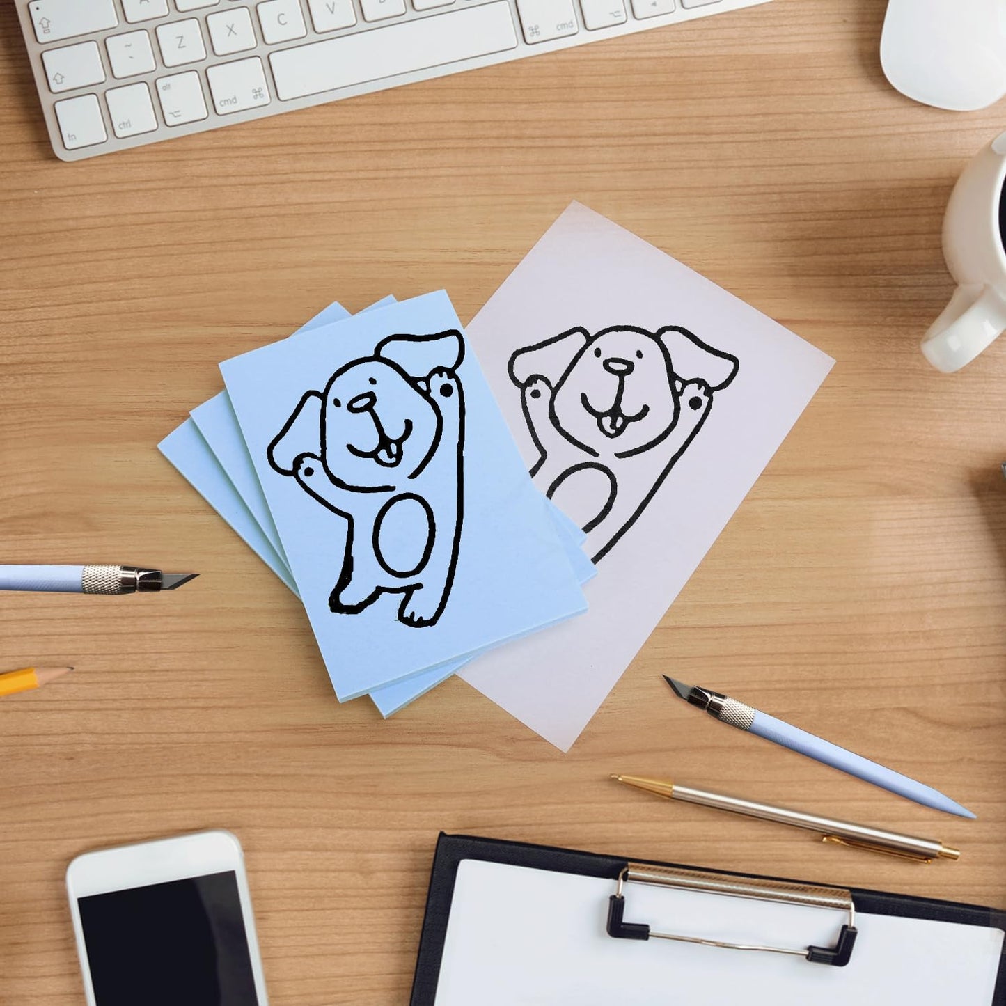 25 Pcs 4"x6" Rubber Carving Blocks, Linoleum Blocks, Stamp Carving Blocks for Printmaking, Linocut Artists, Crafts and More,(Sky Blue) by KUKLIPJIM.