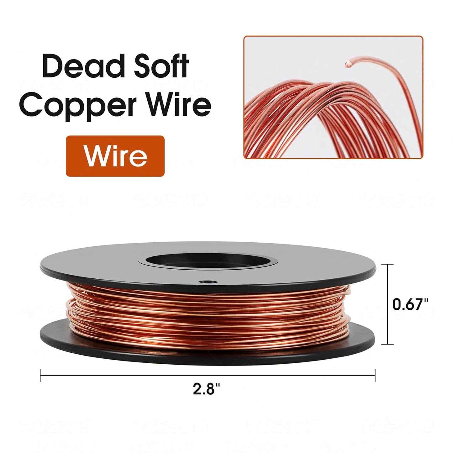 20 Gauge 105 Feet 5 oz 99.9% Dead Soft Copper Wire for Electroculture Gardening, Jewelry Making, Beading, Science Projects, DIY Artwork, Pure Bare Copper Wire