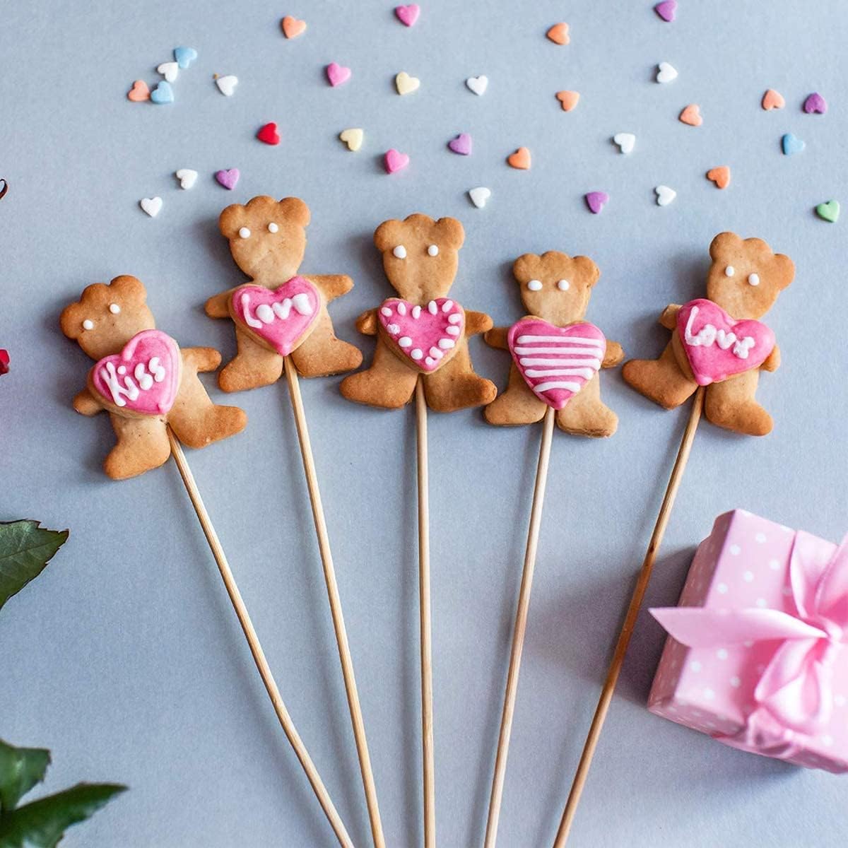 HOPELF 50PCS Bamboo Dowel Rods - 1/4 x 12 Inch, Assorted Hardwood Sticks for Crafts, Cake Dowels & DIY Projects