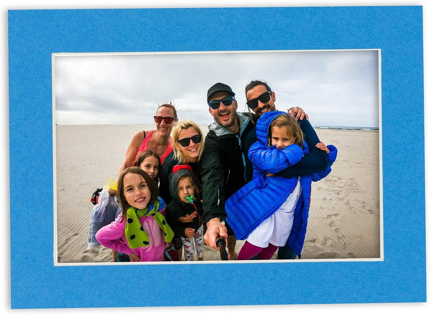 5x7 Mat for 8.5x11 Frame - Precut Mat Board Acid-Free Bay Blue 5x7 Photo Matte Made to Fit a 8.5x11 Picture Frame, Premium Matboard for Family Photos, Show Kits, Art, Picture Framing, Pack of 1 Mat