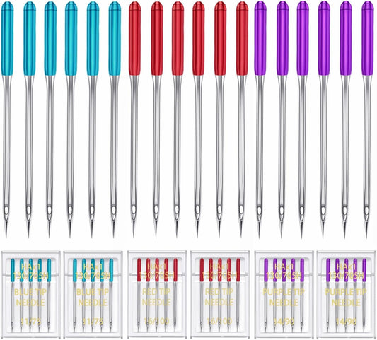 HONEYSEW 30 Pieces Sewing Machine Needles HAX1 130/705H Universal Regular Point Flat Shank Sewing Needle Compatible with Singer, Brother,Janome,Pfaff and Other Brand (Size(11,14,16) X10PCS)