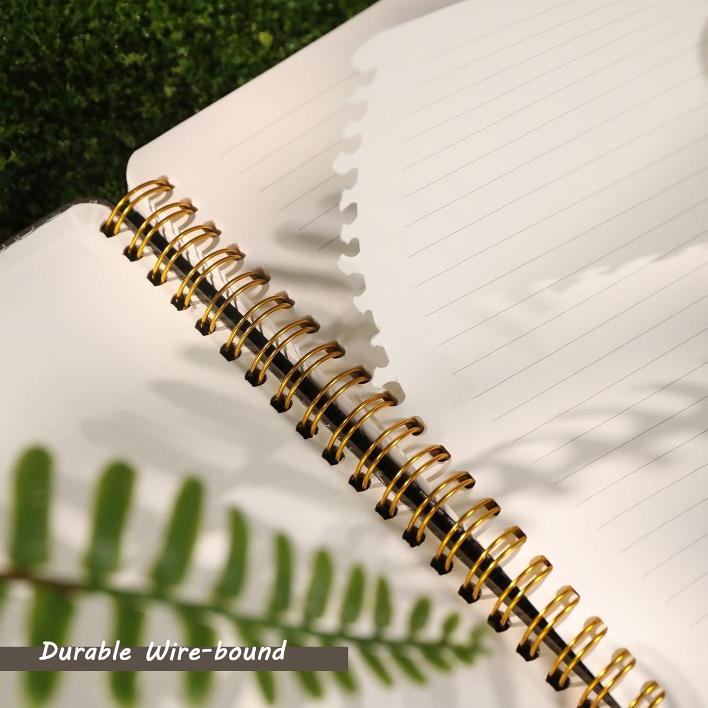 Spiral Notebook for Women, Durable A5 Leather Hardcover Notebooks, 140 Lined Pages, Cute Notebooks for Perfect Supplies at School, 8.3 x 6.2 in