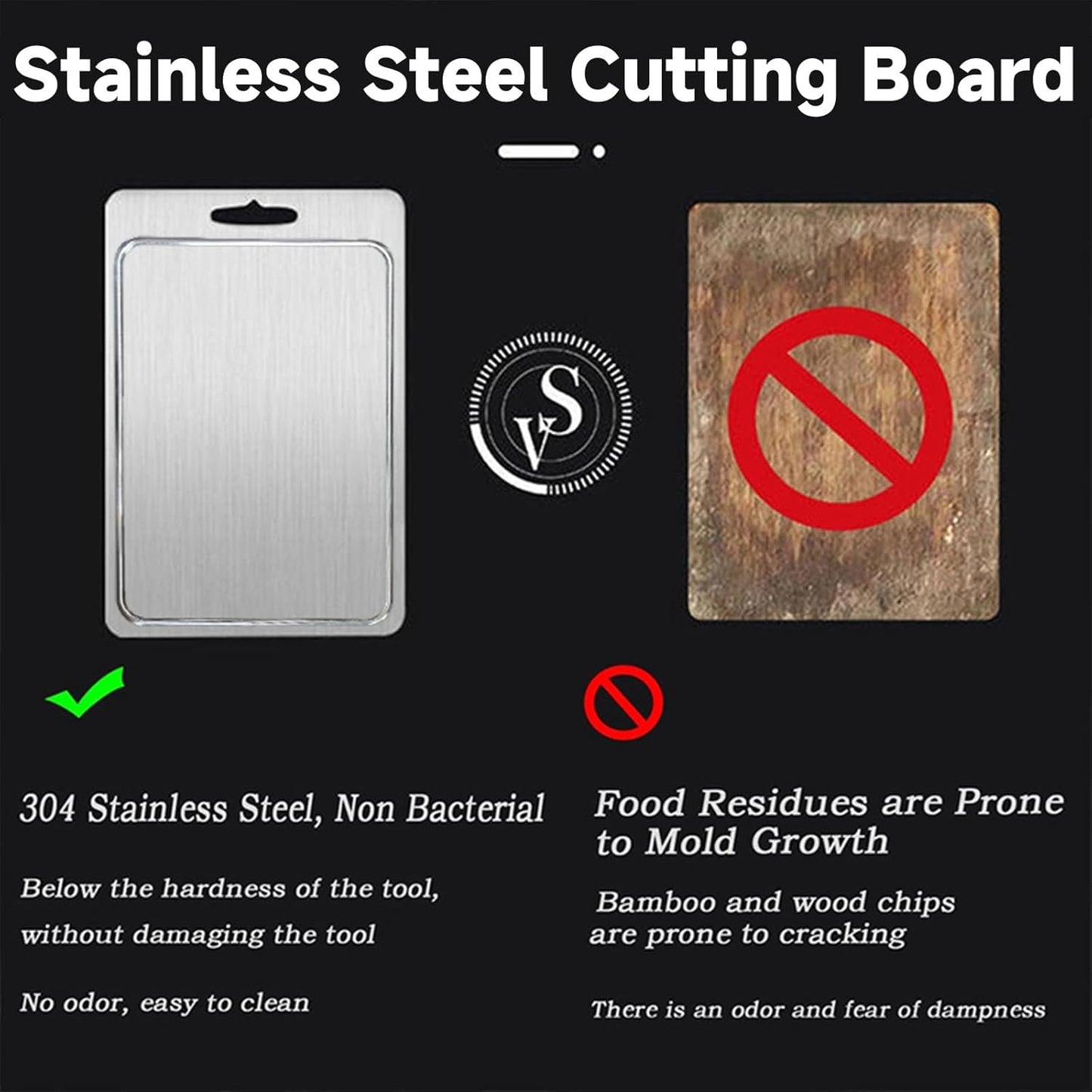 2025 New 100% Pure Titanium Cutting Board with Grooves, Double Sided Chopping Board, Meat, Fruit and Vegetable Cutting Board, Dishwasher Safe (8 * 12 IN)