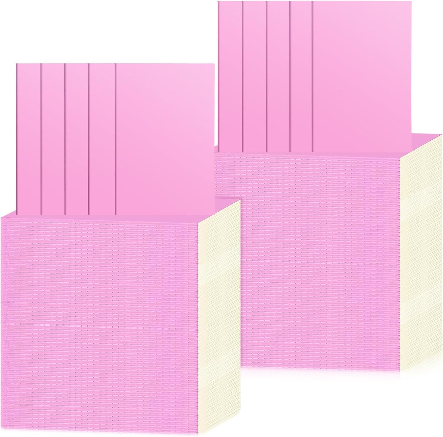 Handepo 100 Pack Composition Notebooks A5/A6 Ruled Lined Composition Kraft Notebooks Bulk Soft Cover Journals Travel Diary Memo for Students Classroom Office Supplies(A5,Pink)