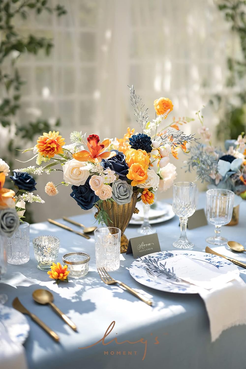 Ling's Moment Navy Blue Dahlia Foam Artificial Flowers Real Touch Faux Fake Flower For Home Decor Graduation Baby Shower Decorations Outdoors Party Favors Wedding Gifts Centerpieces Arrangements 25pcs