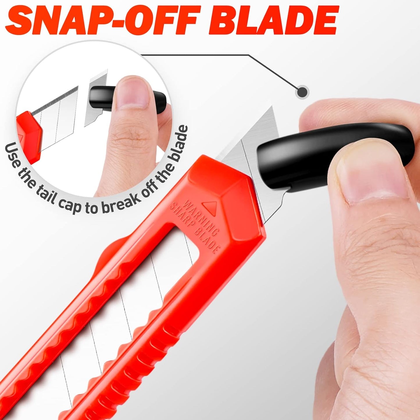 DIYSELF 30 Pack Box Cutter Retractable, 18mm Box Knife, Utility Knife Retractable with Snap Off Blade, Boxes Cutter Knives for Cardboard, Art, Craft