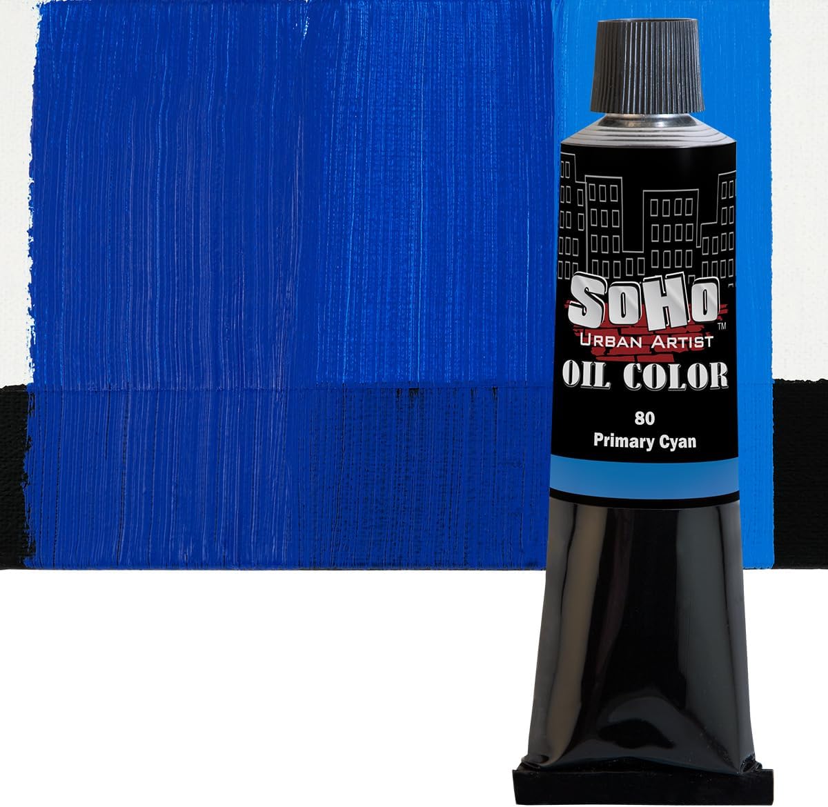 Soho Urban Artist Oil Paint - Primary Cyan, 170 ml Tube - Best Valued Oil Colors for Painting, Excellent Pigment Load