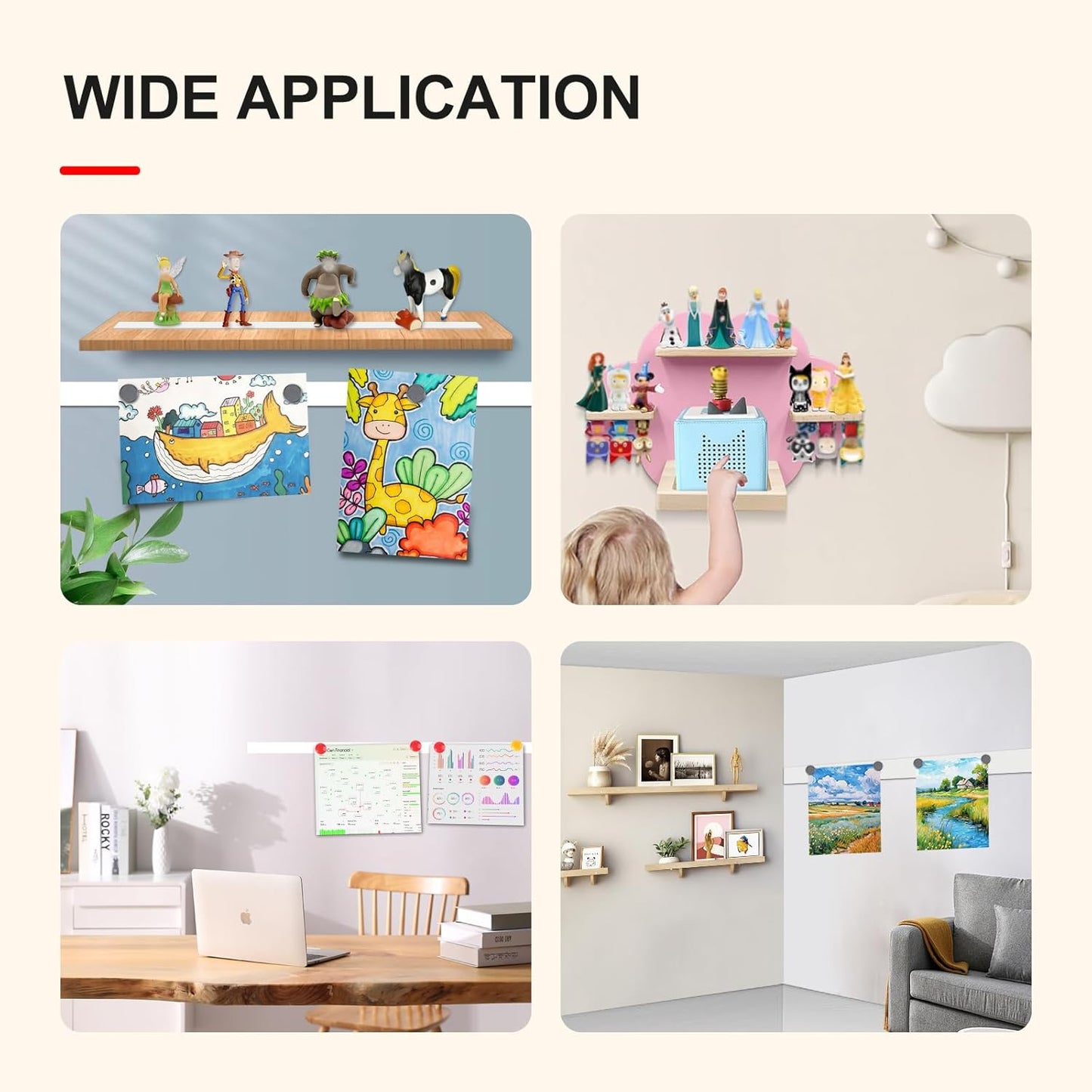 Thaibear Metal Strips (1.4'' Wide x 15 ft Long) Flexible Self Adhesive Ferrous Magnet Tape Roll