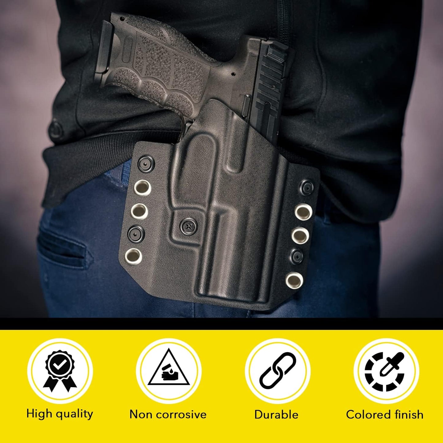 Kydex Rivets Eyelets, 8-8 1/4" Multicolored Grommet Eyelets for Tactical Holster Making, Knife Sheath Crafting, Fasteners for Custom DIY Kydex Projects (Set of 50)