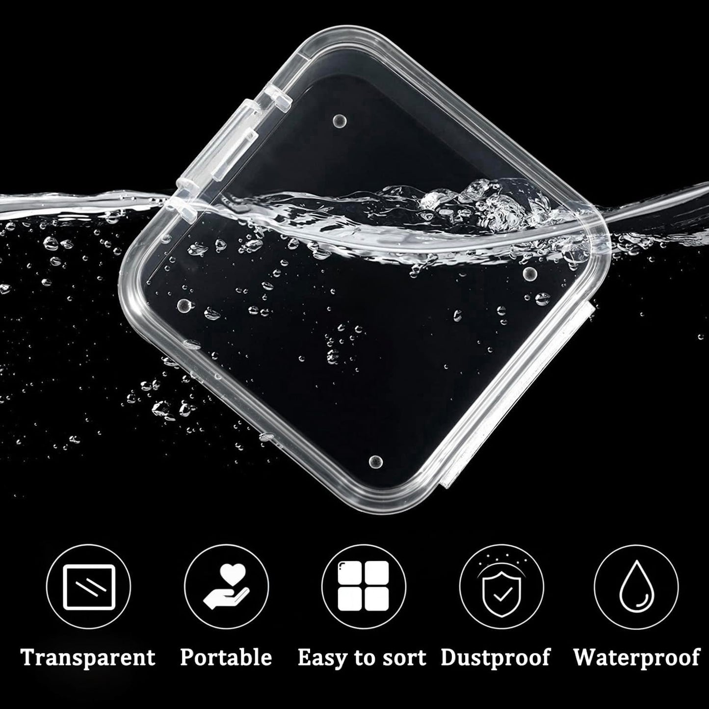 DUOFIRE 18 Pieces Plastic Bead Organizer, Craft Organizers and Storage Bead Storage Containers Small Transparent Boxes with Hinged Lid for Modular Storage of Small Parts, Diamonds, DIY Art, Jewelry