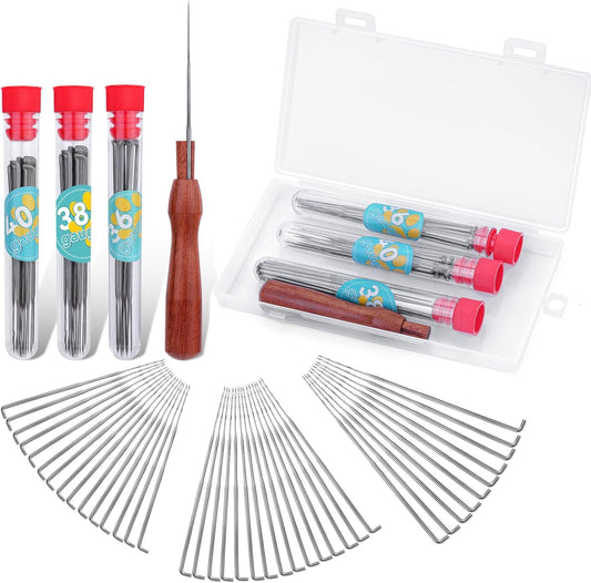 Yizzvb Felting Needles, Needle Felting Tools, Needle Felting Kit Wool Felting Supplies with 40 Pcs Needle Felting Needles, Wooden Handle and Storage Box for Felting Wool Projects