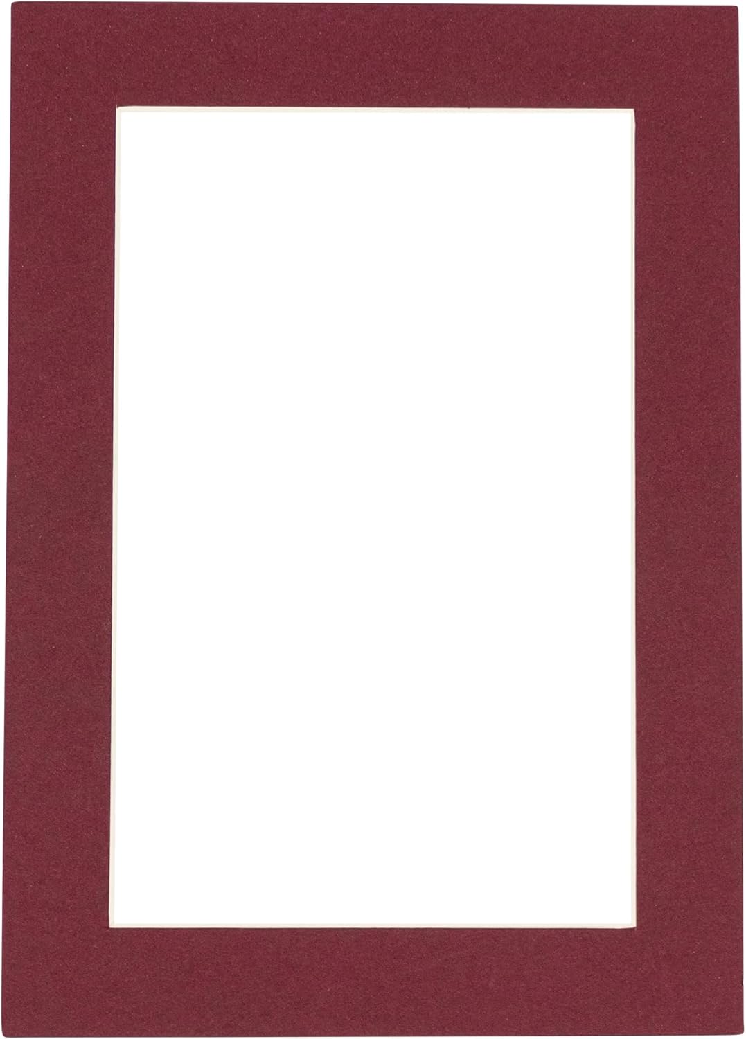 Pack of TEN 8.5x11 Mats Bevel Cut for 7x9 Photos - Acid Free Maroon Red Precut Matboards For Pictures, Photos, Framing - 4-ply Thickness