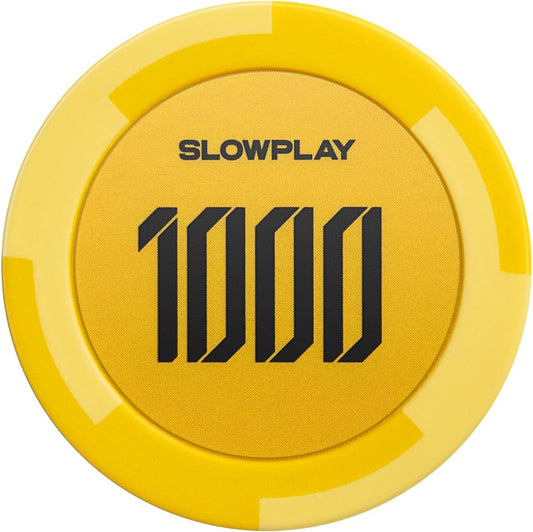 SLOWPLAY Godel Clay Poker Chips, 14 Grams Heavyweight Clay Composite, 40mm Large Chips in Bulk, Pack of 50 with Denomination of 1000