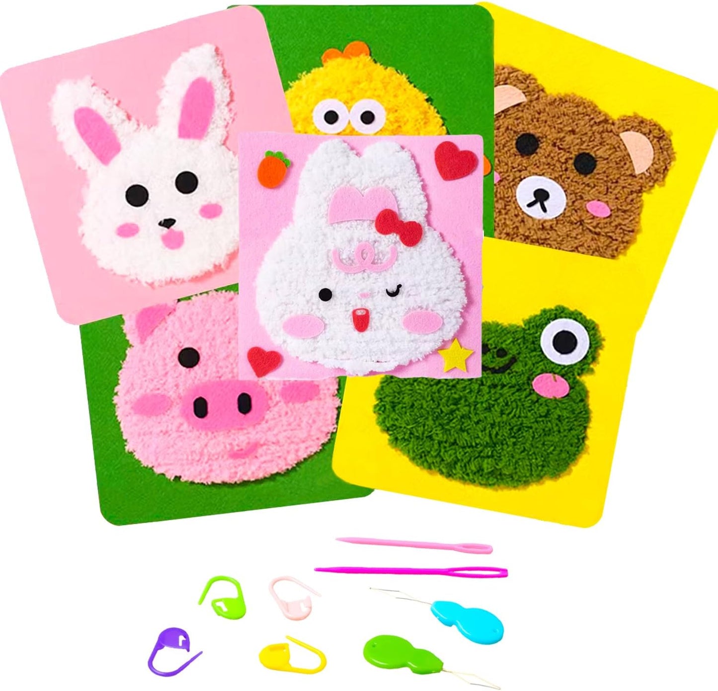 Hekisn 25Pcs Large Eye Blunt Yarn Needles kit, Assorted Sizes Bent Tapestry Darning Needle, Sewing Needles with Needle Threaders & Stitch Markers for Knitting Crochet (Black)