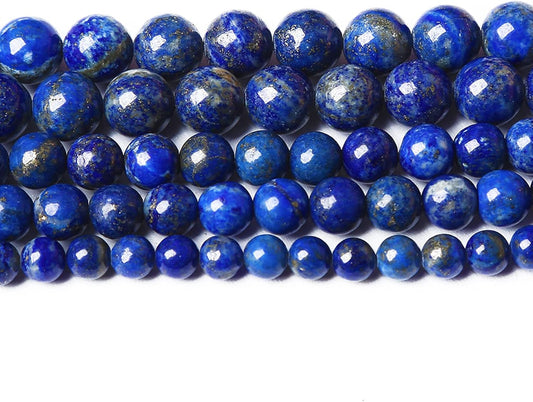 4mm 180PCS AAA+ Natural Lapis Lazuli Gemstone Beads Round Loose Stone Beads for Jewelry Making DIY Bracelets Necklace Earrings 32" 2 Strands