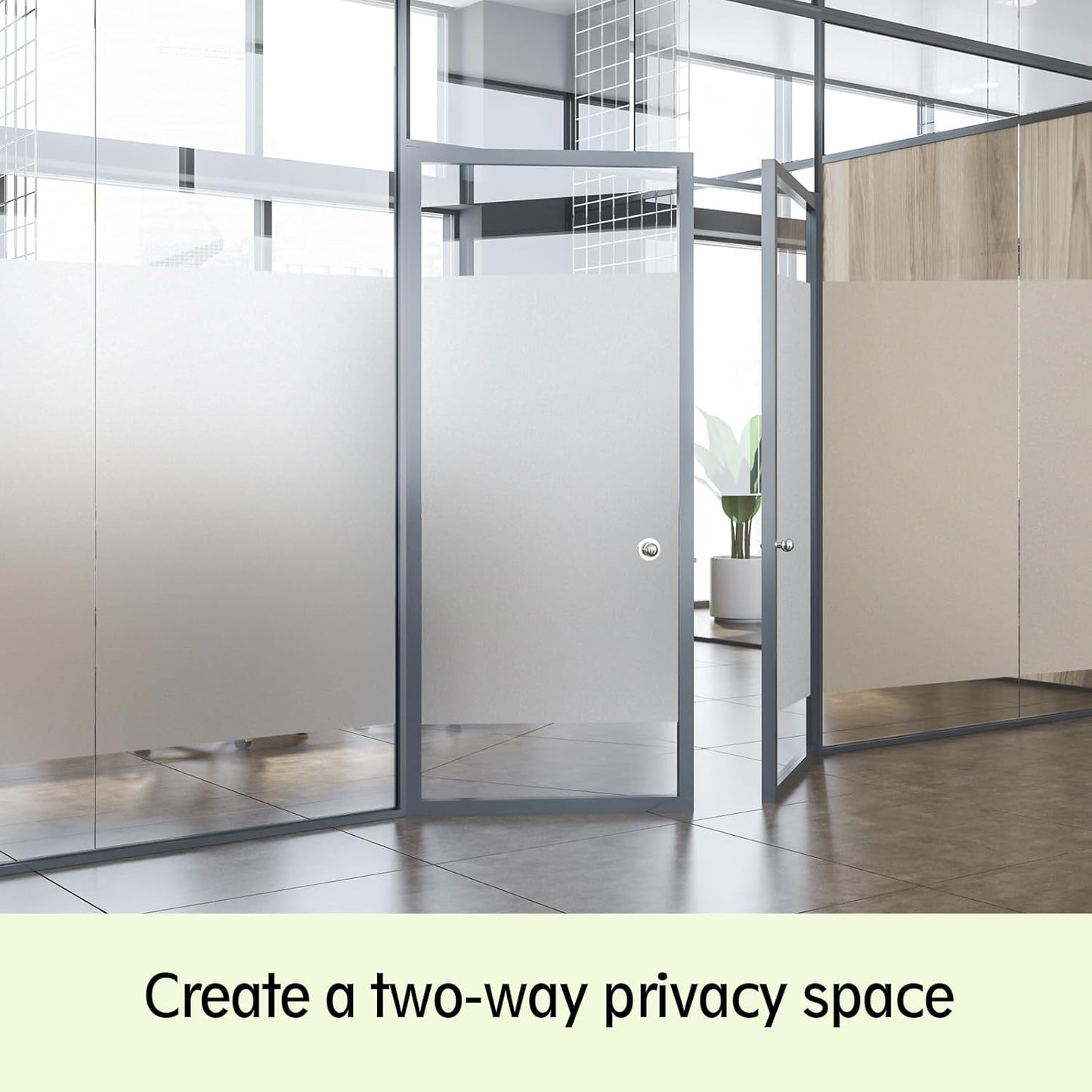 Frosted Glass Window Privacy Film - UV Sun Blocking Heat Control, Static Cling Removable & Reusable for Home, Bathroom, and Office (Frosted, 35.4 Inch x 6.5 Feet)