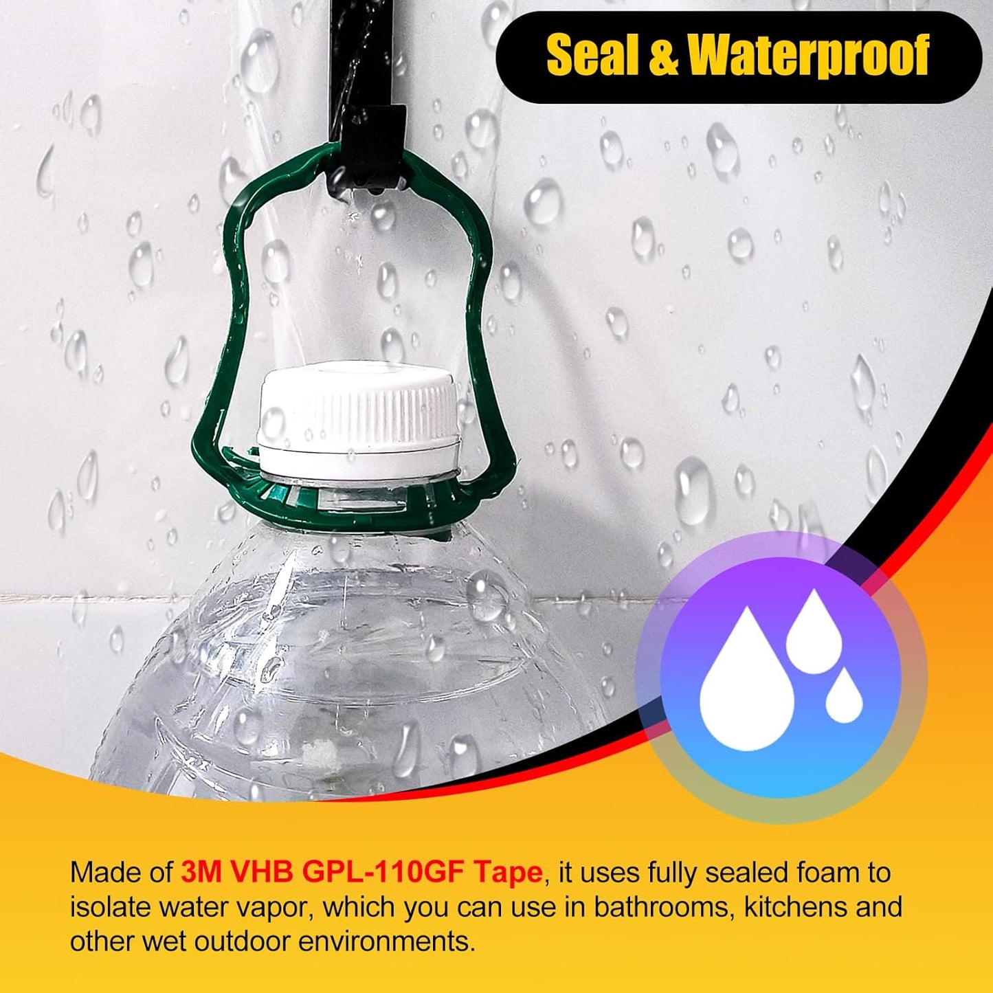 1" Width Double Sided Foam Tape, Made of 3M VHB, Waterproof Outdoor Automotive Decor Wall Tape, Heavy Duty Mounting Tape, Super Strong Adhesive Tape, 15Ft Length