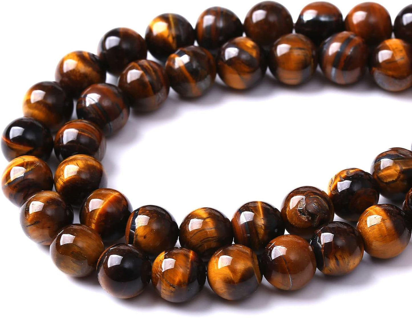 12mm 32pcs Natural Iron Yellow Tiger Eye Stone Beads for Jewelry Making Healing Energy Beads DIY Bracelet Necklace (12mm, Iron Yellow Tiger Eye Stone)