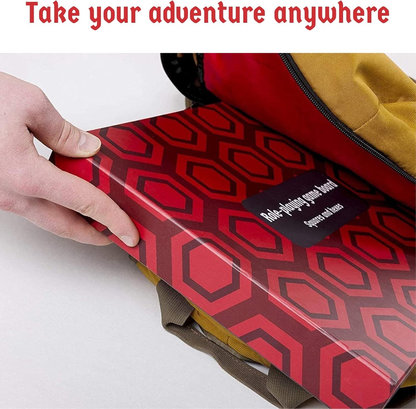 The Authentic Role-Playing Game Board by Hexers, Mat Alternative, Compatible with Dungeons and Dragons D&D DND Pathfinder RPG, 27x23 inches, 1 inch Square and Hexes Battle Grid, Foldable & Dry Erase