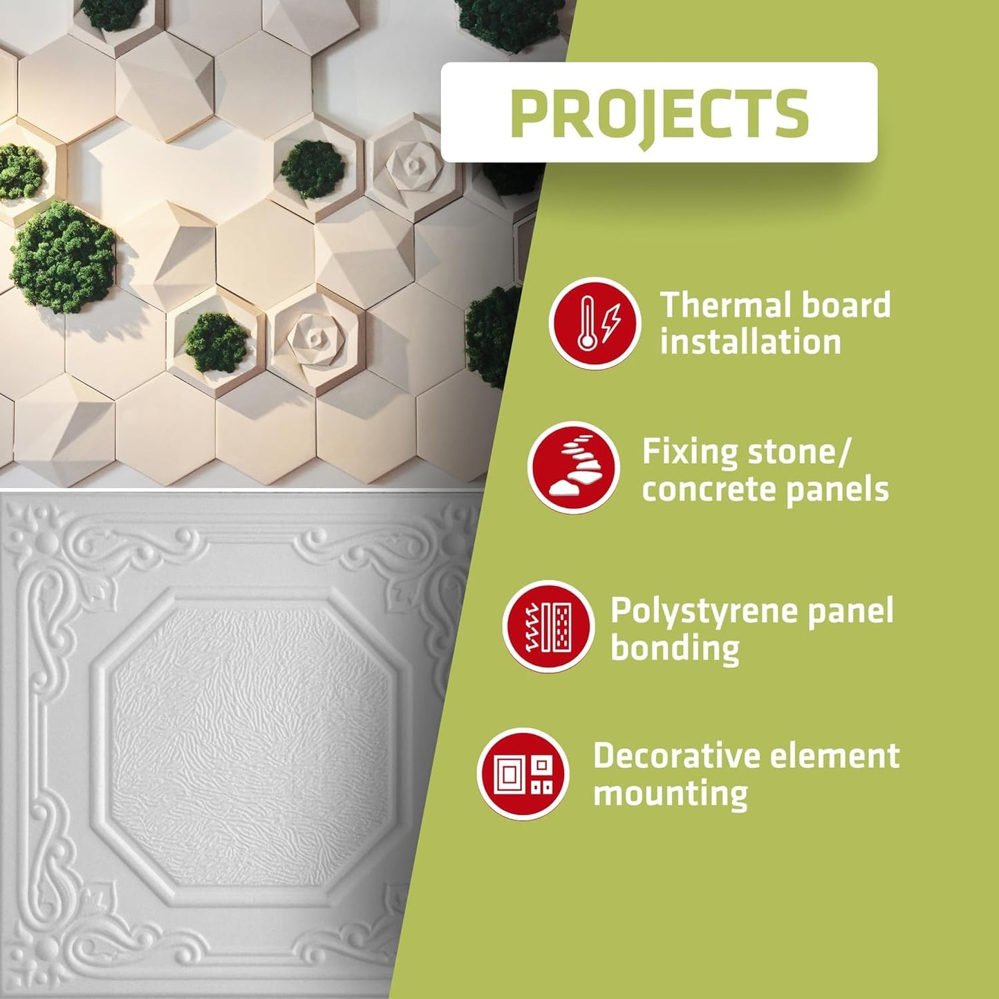 Kraken Bond Fastbond Spray Foam Adhesive (2x24oz.) - Heavy Duty Construction Adhesive for Insulation, Wall & Facade, Concrete, Stone, Subfloor, XPS & EPS Foam Board, Gun Not Included | 2 Pack