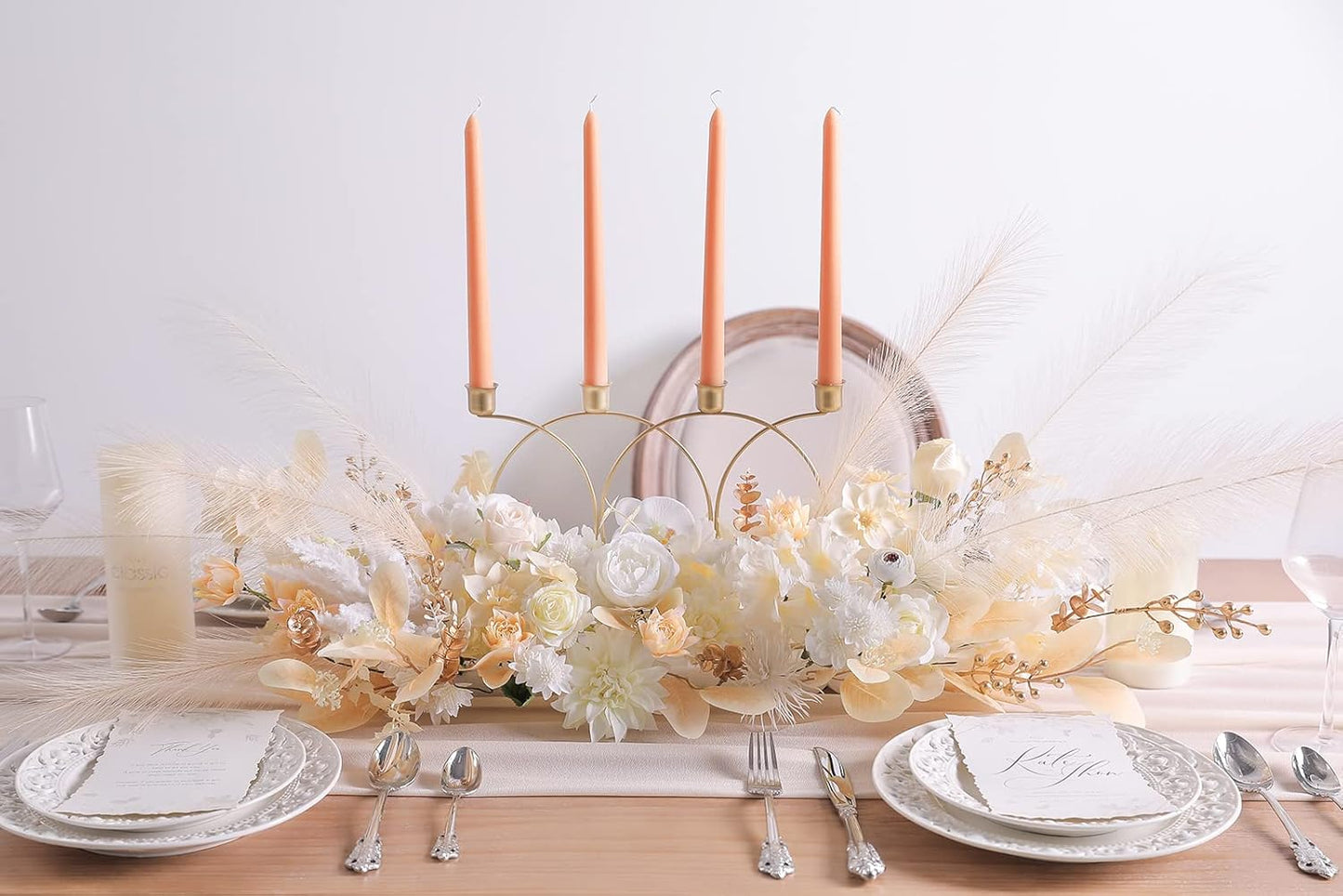 Serra Flora Artificial Greenery Spray Box Set(Pack of 19pcs) with 7 Kinds of DIY Wedding Bouquet Filler Table Centerpieces and Floral Arrangement (Champagne)