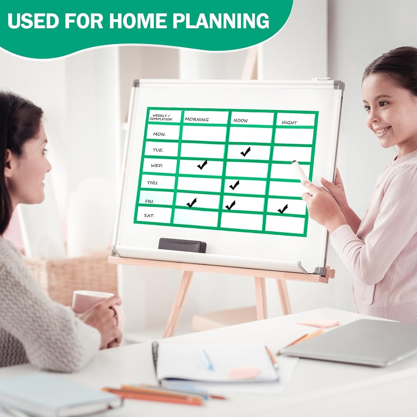 Magnetic Tape Roll Thin Strips, 1/4 Inch x 33 Feet Magnetic Board Dividers Whiteboard Graphic Decorative Tape Marking Line for Classroom Office Art Accessories(Green)