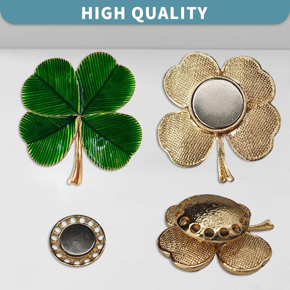 Magnetic Needle Minder Magnet Embroidery Accessories and Supplies Embroidery Needle Holder Cross Stitch Holder Needlework Supplies (Cardinal) (FourLeaf)