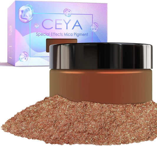 Ceya Highly Chameleon Mica Powder, 1.8oz/ 50g Fire Phoenix Chrome Powder, Cosmetic Grade Pearlescent Effect Color Shift Pigment for Epoxy Resin, Makeup, Nail Polish, Soap Dye, Candle Making, Slime