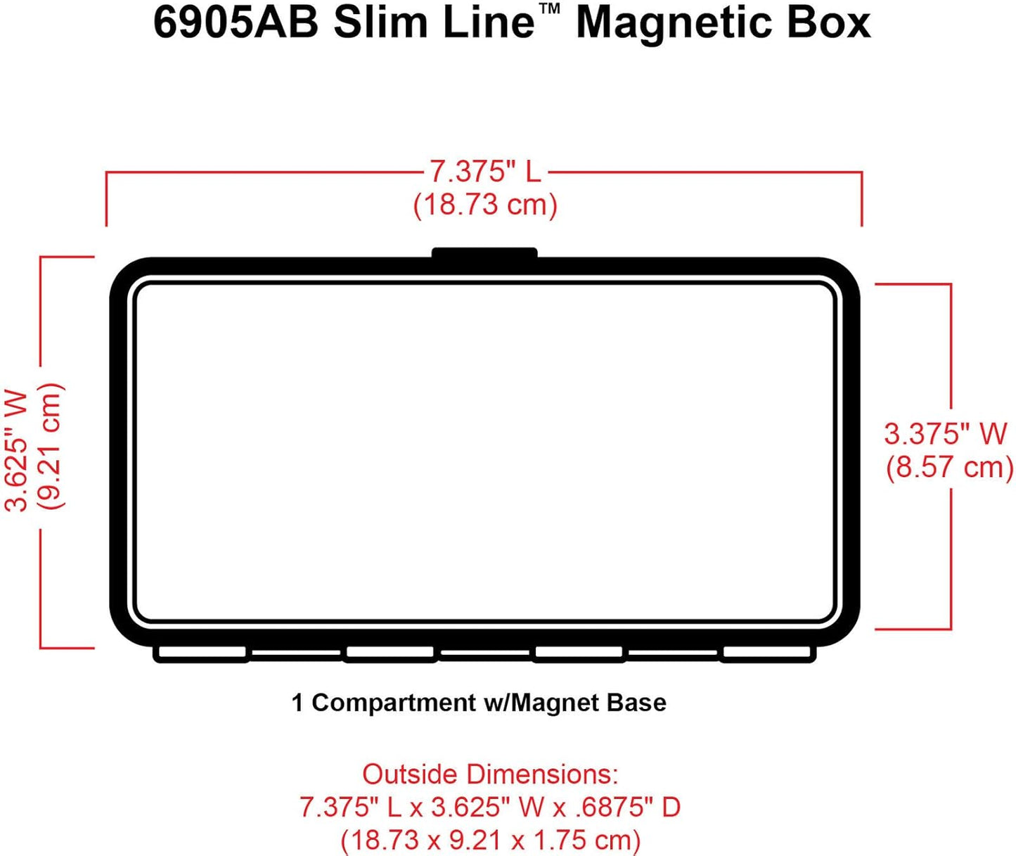 ArtBin 6905AB Sew-Lutions Slim Line Magnetic Box, [1] Small Art & Craft Organizer, Polypropylene Plastic with Magnetic Bottom, Translucent Raspberry