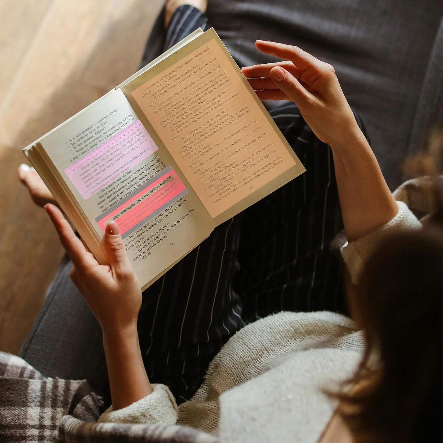 PATIKIL A4 Size Guided Reading Sheet, 5pcs Correction Lighting Gel Filter Colored Overlay Transparent Color Film for Classroom Photo Studio, Yellow