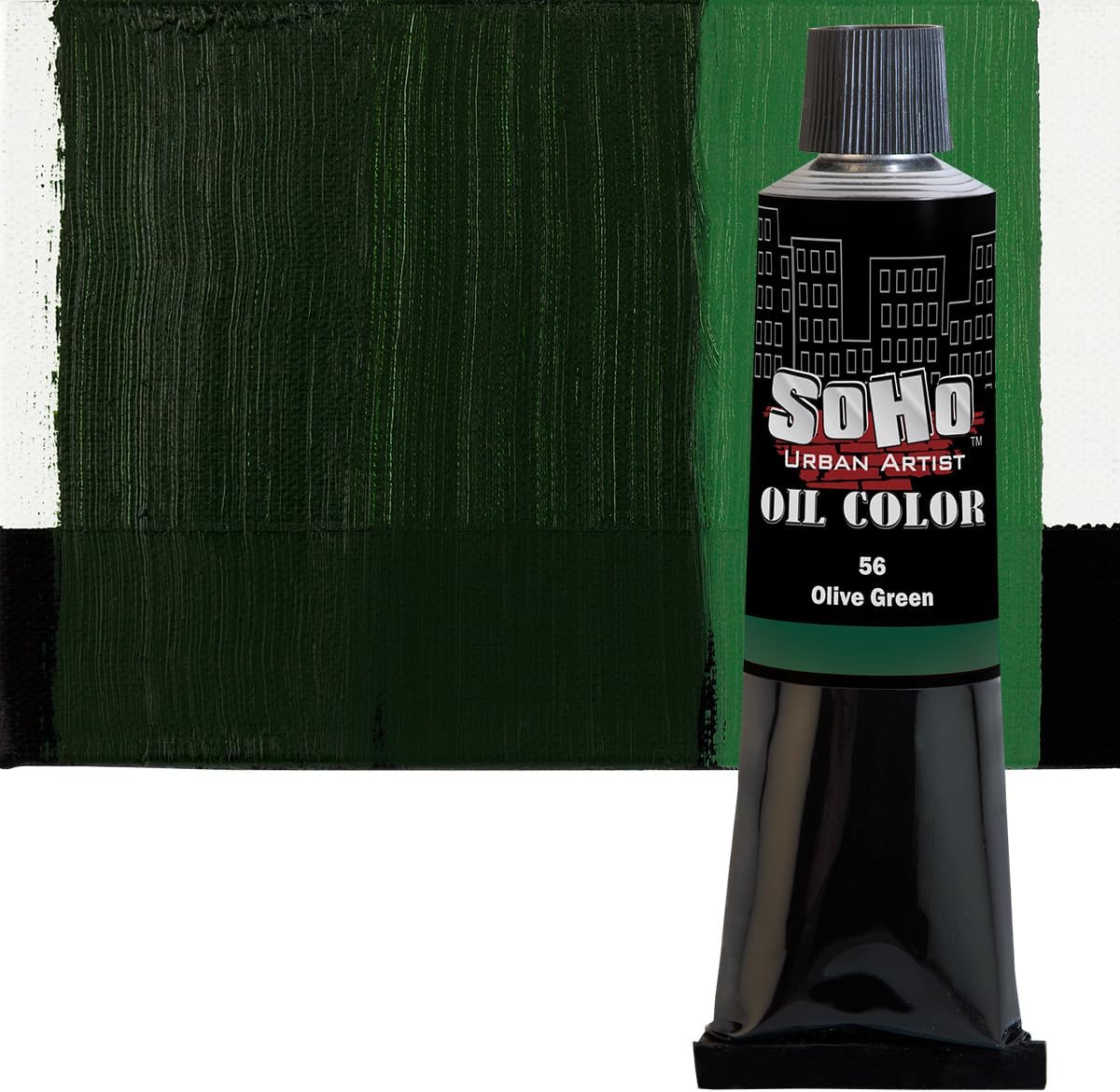 Soho Urban Artist Oil Paint - Olive Green, 170 ml Tube - Best Valued Oil Colors for Painting, Excellent Pigment Load